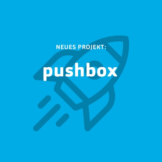 Blaue Kachel für Neukunde Pushbox