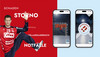 Collage aus Handballtorwart und 2 Smartphone-Grafiken